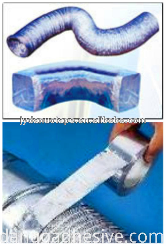 HAVC Aluminium Foil Duct Adhesive Pita dengan pelapik